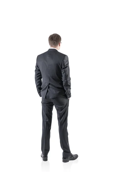 Businessman, rear view, isolated — Stock Photo, Image
