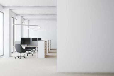 Açık alan office beyaz, duvar