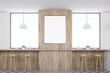 Ahşap iç, poster bar