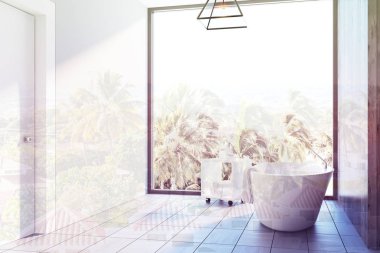 Beyaz banyo küvet iç, tonda