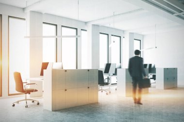 Açık alan office köşe, insanlar beyaz