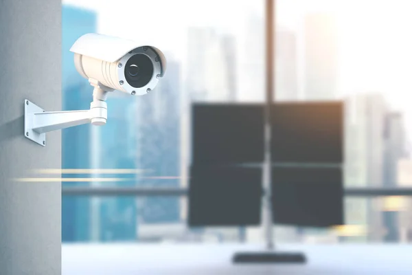 CCTV kamera, suddig office — Stockfoto