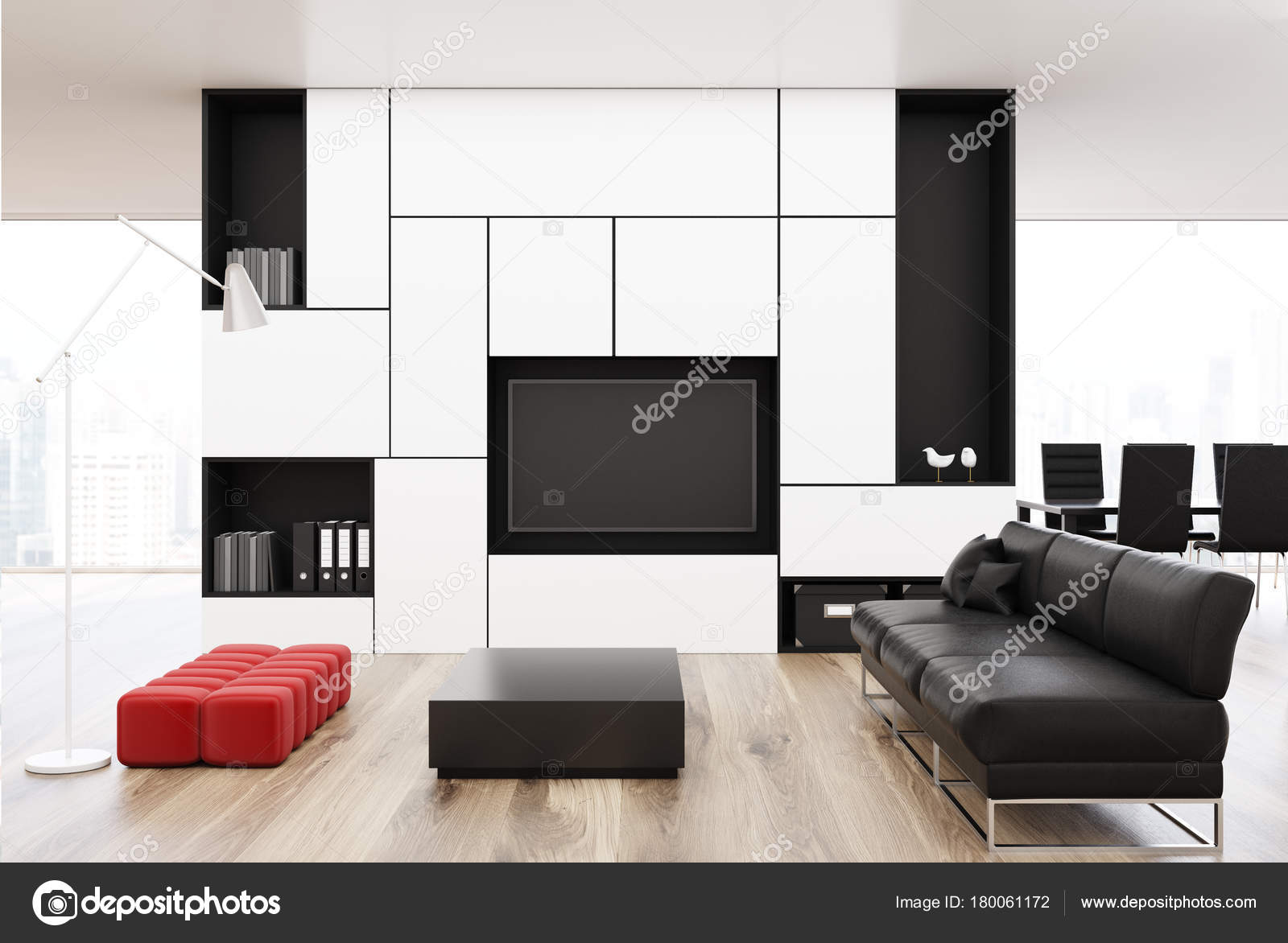 Red Black And White Living Room Decorating Ideas White Living Room With A Black Sofa