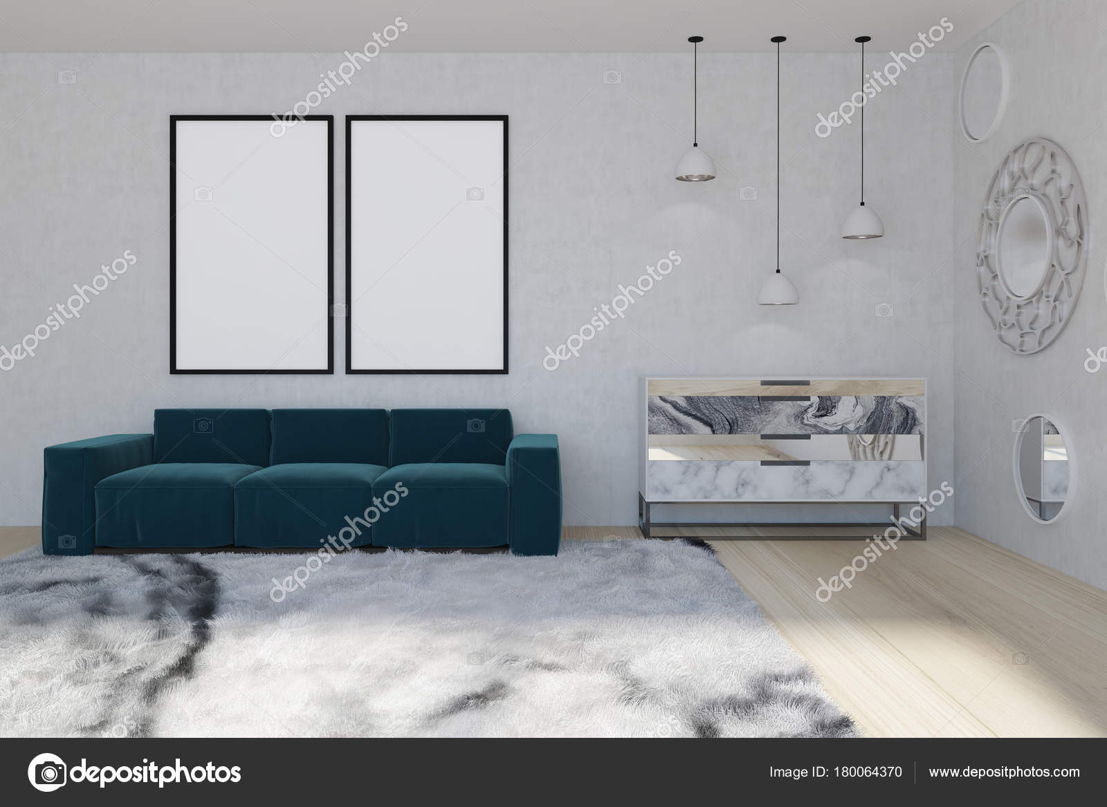 Divano del soggiorno, blu specchio — Foto Stock © denisismagilov ... Divano del soggiorno, blu specchio — Foto Stock © denisismagilov ...