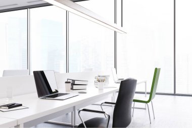 Panoramik açık alan office yakın çekim