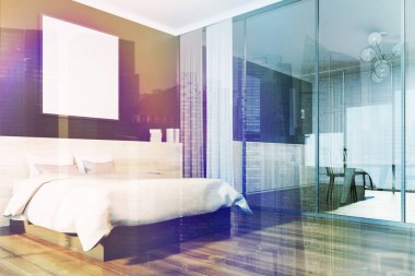 Siyah yatak köşe, poster Çift Kişilik