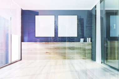 Boş siyah Oda, tonda kare posterler