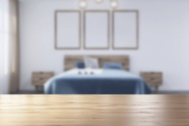 Beyaz yatak odası, bulanık afiş Galerisi