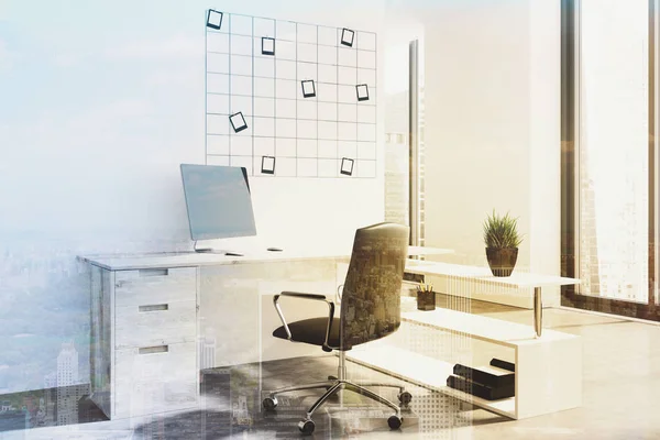 Modern office workplace, photos toned — Stock Photo, Image