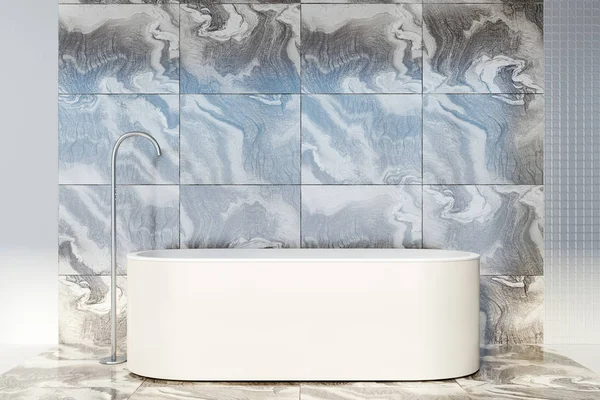 Casa de banho em mármore, banheira redonda — Fotografia de Stock