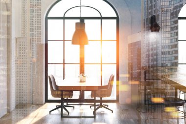 Concretre duvar kafe iç tonda