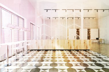 Tonda damalı kat ofis