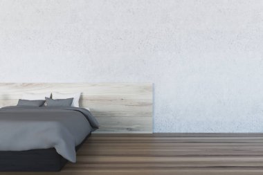 Beyaz minimalist yatak odası