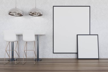 Beton duvar Oda, tablo ve posterler