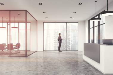 Beyaz ofis, resepsiyon masası tonda