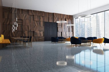 Bir ofis panoramik bekleme odasında
