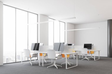 Beyaz modern açık alan office yan