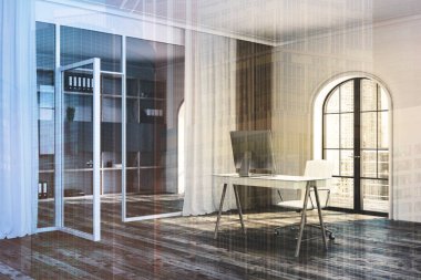 CEO office köşe, tonda pencere