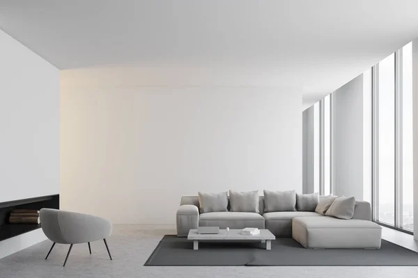 White living room interior — Stock Photo, Image