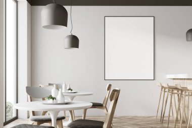 Loft restaurant inerior, poster