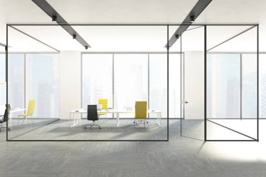 Ofis mobilyaları sarı ve siyah