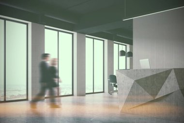 Beyaz taş alma office yan görünüm insanlar içinde