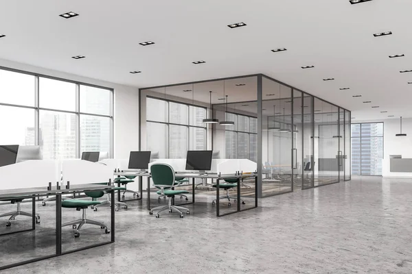 緑の椅子、会議室オープン スペース オフィス — ストック写真