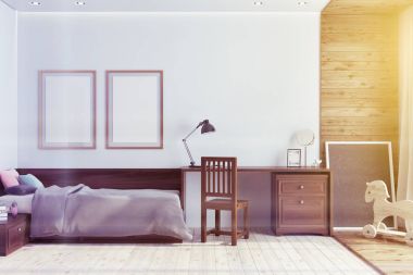 Çocuk s odası iç, tonda posterler