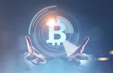 İşadamı holding bitcoin ve Hud
