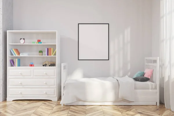 White nursery interior, poster — Stock Photo, Image