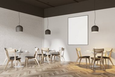 Beyaz café köşesi, poster