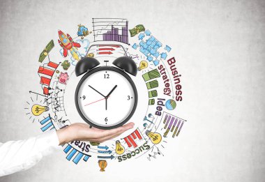 Kadın s el ile alarm, zaman yönetimi