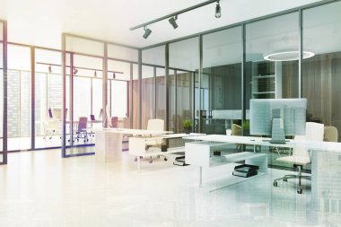 Tonda Modern koyu ahşap ofis köşe