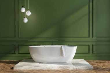 Yeşil duvar banyo iç