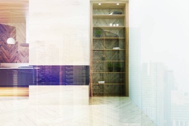 Fonksiyonel Ahşap mutfak, tonda dolap