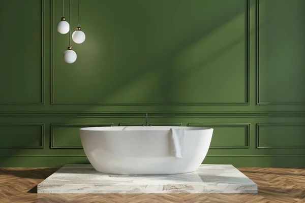 Vert mur salle de bain intérieur — Photo