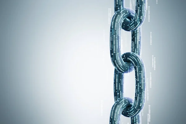 Vertical chain, a blockchain concept, gray — Stock Photo, Image