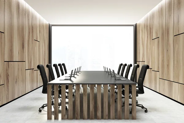 Loft sala de reuniones interior, madera — Foto de Stock