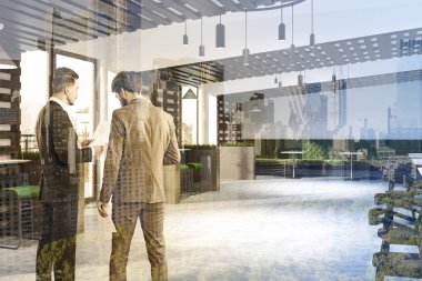 Eko stil café köşesi, işadamları