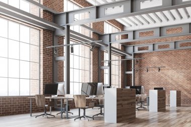 Loft açık alan office köşe, tuğla