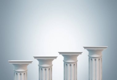 Yunan sütunları, gri arka plan