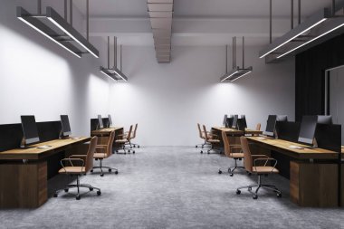 Beyaz duvar açık alan office