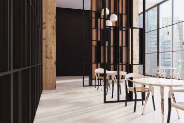 Koyu ahşap panoramik Cafe