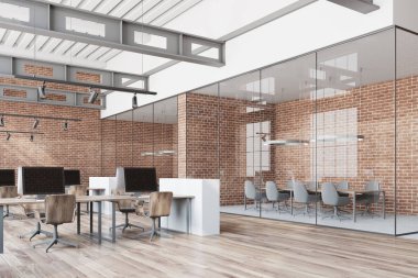 Açık alan office çatı, yan tuğla