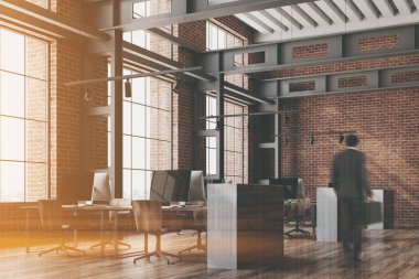 Loft açık alan office köşe, tonda tuğla