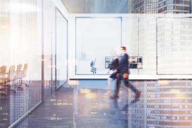 Ahşap tavan office lobi yan görünüm tonda