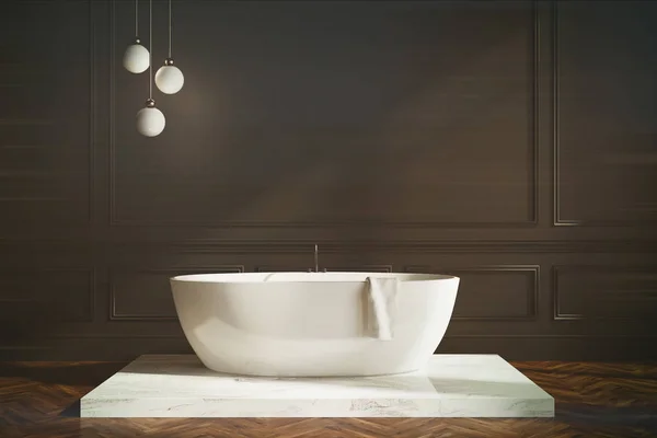 Интерьер ванной комнаты в черном цвете — стоковое фото