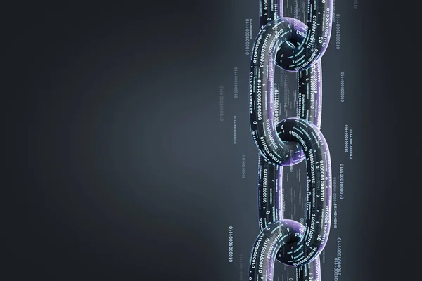 Schwarze Diagonale Kette, Blockchain-Konzept, schwarz — Stockfoto