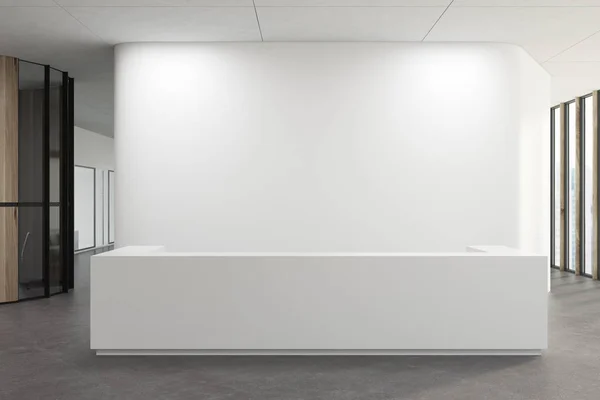 White reception in a white office lobby — Stock Photo, Image