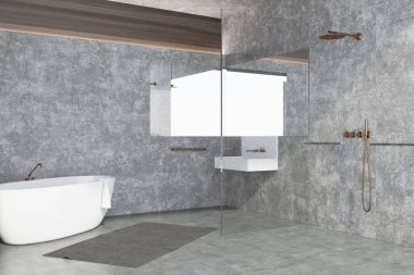 Beton duvar banyo iç